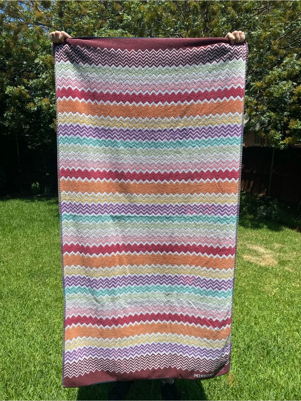 Missoni RUFUS Zigzag Towel - Orange, Pink, Purple, Yellow, Green, Burgundy